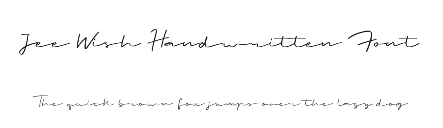 Jee Wish Handwritten Font by Allouse.Studio — Script Handwritten Font