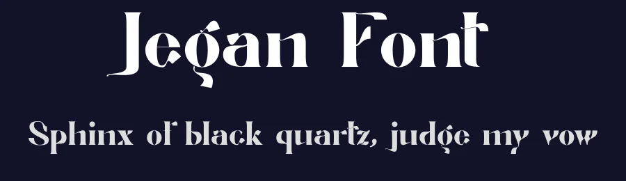 Jegan Font by yaqublekker — Display Font — thumbnail 2