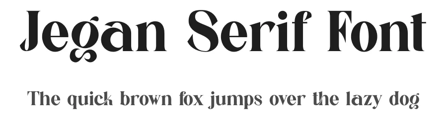 Jegan Serif Font by yaqublekker — Serif Font