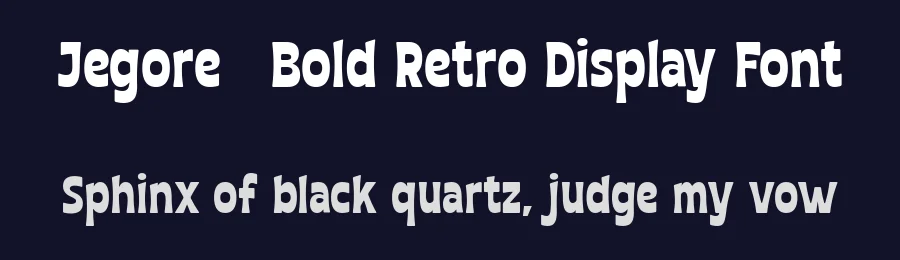 Jegore – Bold Retro Display Font by Ragamkata — Display Font — thumbnail 2