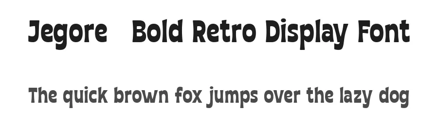 Jegore – Bold Retro Display Font by Ragamkata — Display Font