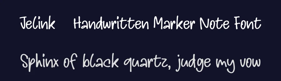 Jelink – Handwritten Marker Note Font by afkaristudio — Display Font — thumbnail 2