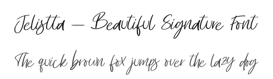 Jelistta – Beautiful Signature Font by letterenastudios — Script Handwritten Font