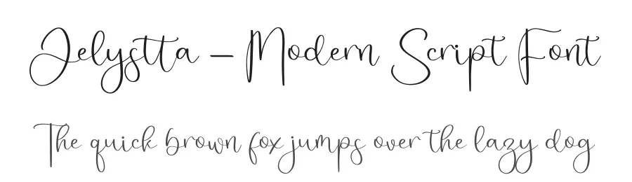 Jelystta – Modern Script Font by glorytype — Script Handwritten Font