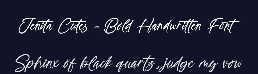 Jenita Cutes – Bold Handwritten Font by stylishtype.co — Script Handwritten Font — thumbnail 2