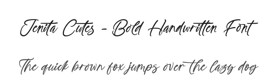Jenita Cutes – Bold Handwritten Font by stylishtype.co — Script Handwritten Font