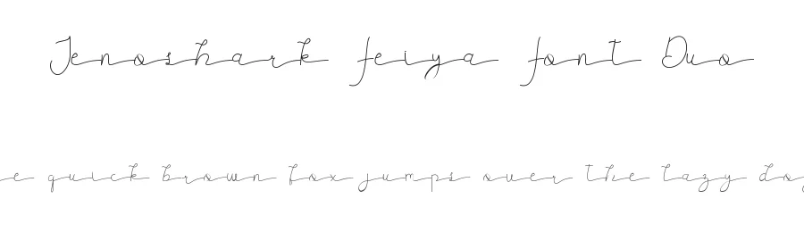 Jenoshark Feiya Font Duo by edricstudio — Script Handwritten Font