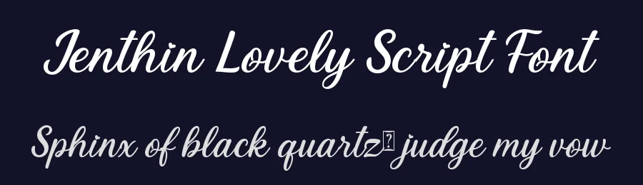 Jenthin Lovely Script Font by Yoga Letter — Script Handwritten Font — thumbnail 2