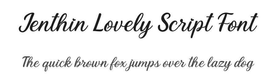 Jenthin Lovely Script Font by Yoga Letter — Script Handwritten Font