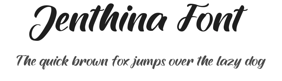 Jenthina Font by Lettermine — Script Handwritten Font