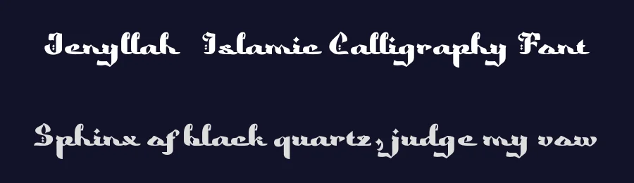 Jenyllah – Islamic Calligraphy Font by TypeClassHeroes — Decorative Font — thumbnail 2