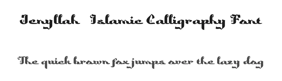 Jenyllah – Islamic Calligraphy Font by TypeClassHeroes — Decorative Font