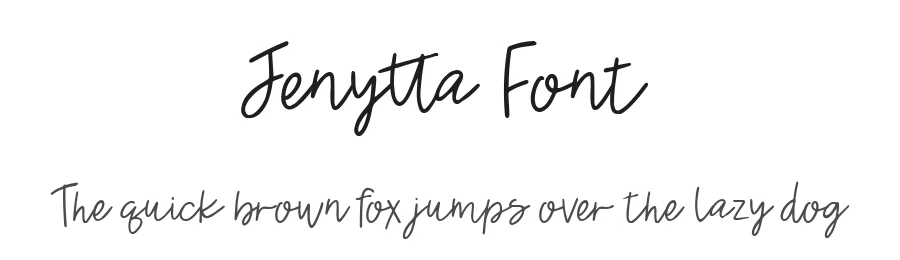 Jenytta Font by metafontsy — Script Handwritten Font