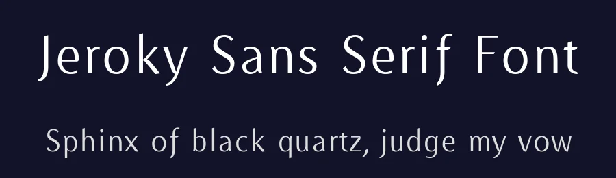 Jeroky Sans Serif Font by Juan Heilborn — Sans Serif Font — thumbnail 2