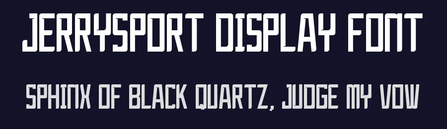 JerrySport Display Font by ghielzact — Display Font — thumbnail 2