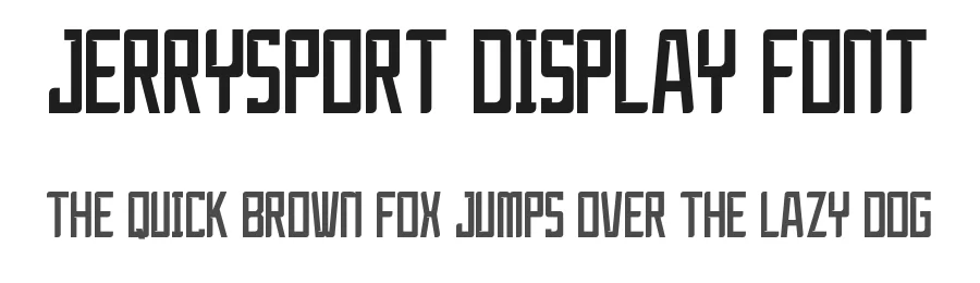 JerrySport Display Font by ghielzact — Display Font