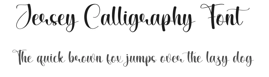Jersey Calligraphy Font by creativeletter — Script Handwritten Font
