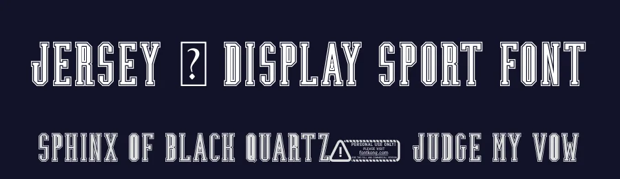 Jersey – Display Sport Font by KongFont — Display Font — thumbnail 2