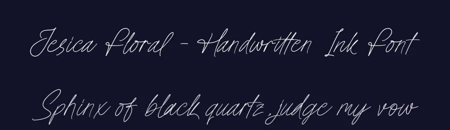 Jesica Floral – Handwritten Ink Font by stylishtype.co — Script Handwritten Font — thumbnail 2