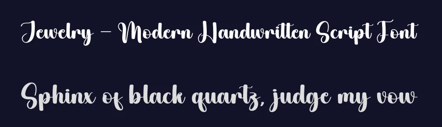 Jewelry – Modern Handwritten Script Font by creativeletter — Script Handwritten Font — thumbnail 2