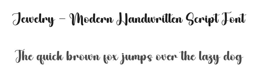 Jewelry – Modern Handwritten Script Font by creativeletter — Script Handwritten Font