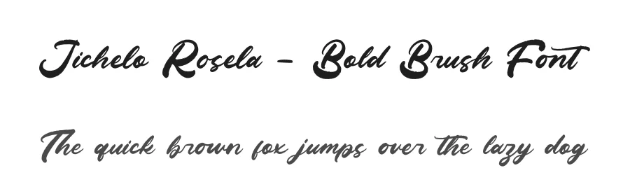 Jichelo Rosela – Bold Brush Font by letterenastudios — Script Handwritten Font