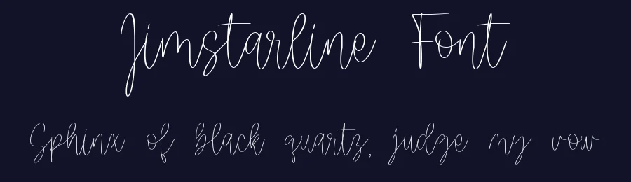 Jimstarline Font by qwrtype — Script Handwritten Font — thumbnail 2