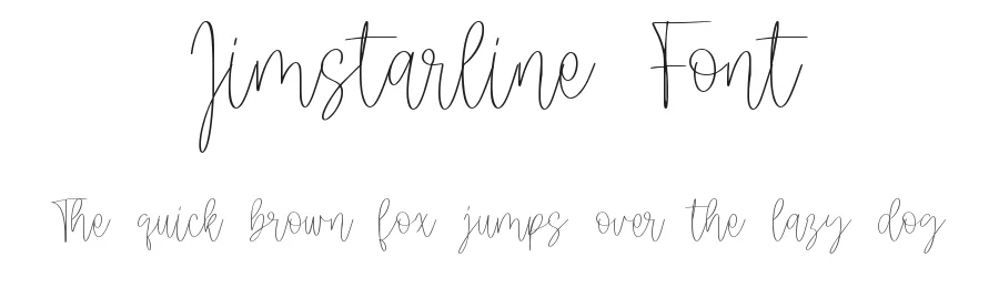 Jimstarline Font by qwrtype — Script Handwritten Font