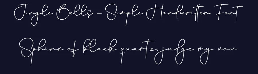 Jingle Bells – Simple Handwritten Font by creativeletter — Script Handwritten Font — thumbnail 2