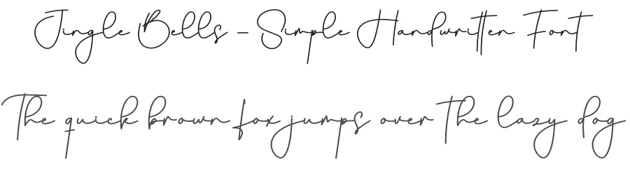Jingle Bells – Simple Handwritten Font by creativeletter — Script Handwritten Font