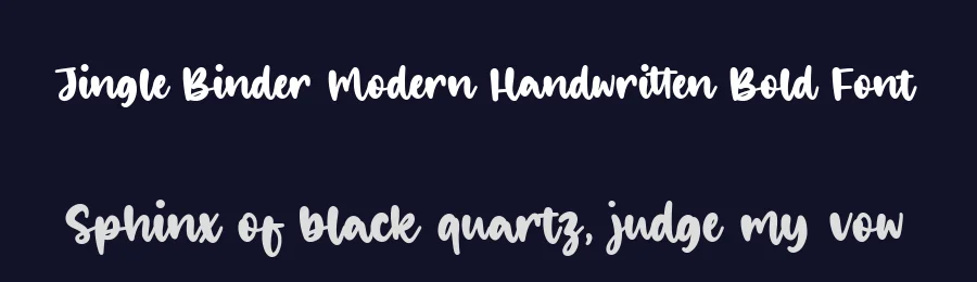 Jingle Binder Modern Handwritten Bold Font by balpirick — Script Handwritten Font — thumbnail 2