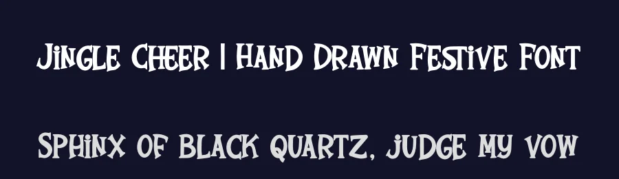Jingle Cheer | Hand Drawn Festive Font by Gracetypestudio — Script Handwritten Font — thumbnail 2