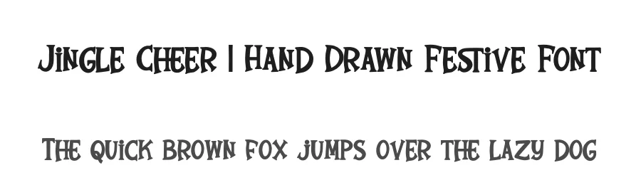 Jingle Cheer | Hand Drawn Festive Font by Gracetypestudio — Script Handwritten Font