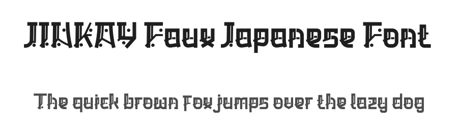 JINKAY Faux Japanese Font by twinletter — Display Font