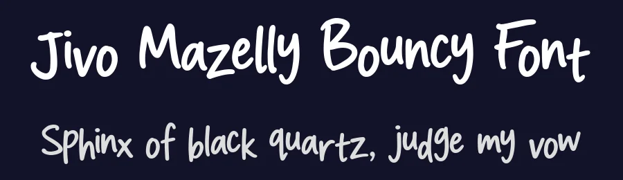 Jivo Mazelly Bouncy Font by letterhanna — Script Handwritten Font — thumbnail 2