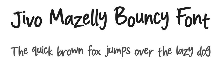 Jivo Mazelly Bouncy Font by letterhanna — Script Handwritten Font