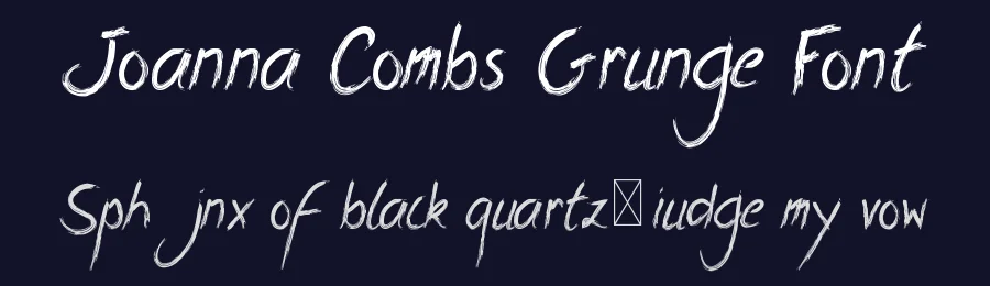 Joanna Combs Grunge Font by edricstudio — Script Handwritten Font — thumbnail 2