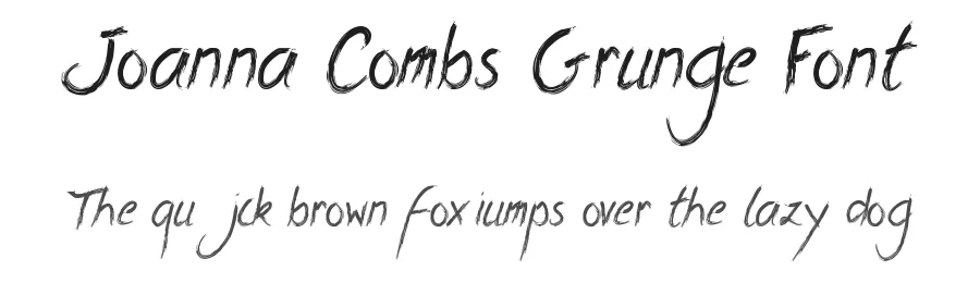 Joanna Combs Grunge Font by edricstudio — Script Handwritten Font