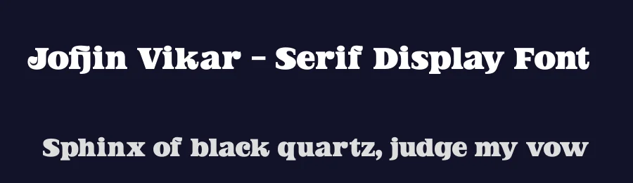 Jofjin Vikar – Serif Display Font by timelesstype.co — Display Font — thumbnail 2