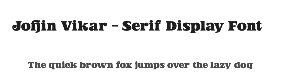 Jofjin Vikar – Serif Display Font by timelesstype.co — Display Font