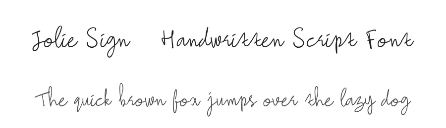 Jolie Sign – Handwritten Script Font by fonthentic — Script Handwritten Font
