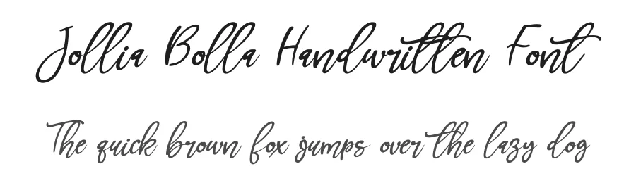 Jollia Bolla Handwritten Font by andikastudio — Script Handwritten Font