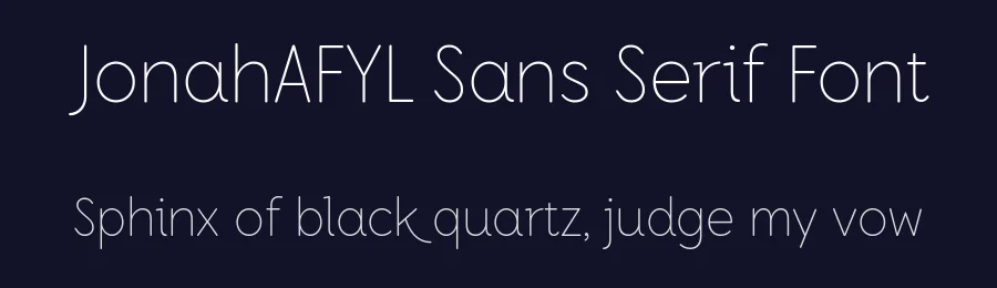JonahAFYL Sans Serif Font by Tzu-yuan Yin — Sans Serif Font — thumbnail 2