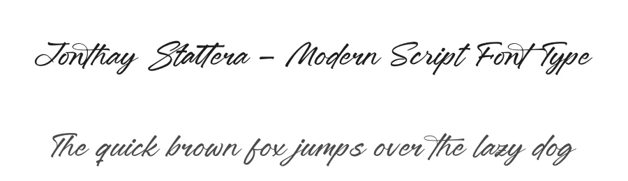 Jonthay Stattera – Modern Script Font Type by letterenastudios — Script Handwritten Font