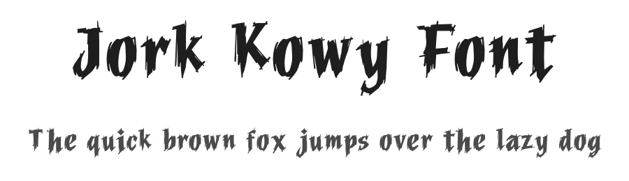 Jork Kowy Font by fontsider — Display Font