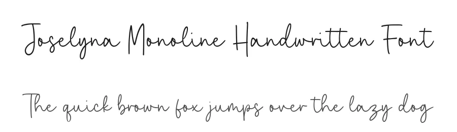 Joselyna Monoline Handwritten Font by balpirick — Script Handwritten Font
