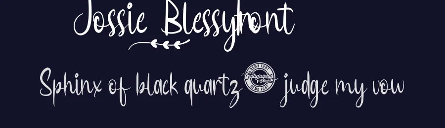 Jossie Blessyn Font by CalligraphyFonts.net — Script Handwritten Font — thumbnail 2