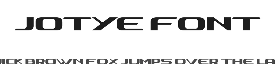 Jotye Font by Abu Hasnat — Display Font