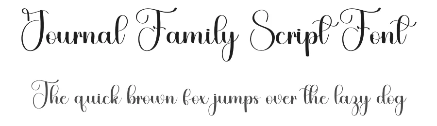 Journal Family Script Font by freshtypeink — Script Handwritten Font