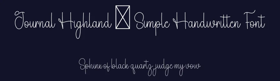Journal Highland – Simple Handwritten Font by freshtypeink — Script Handwritten Font — thumbnail 2